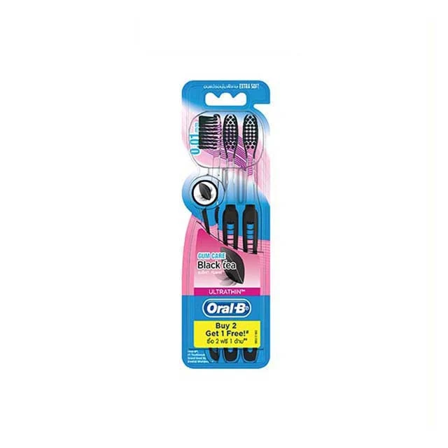 ORAL B TOOTHBRUSH ULTRATHIN BLACK TEA 3S