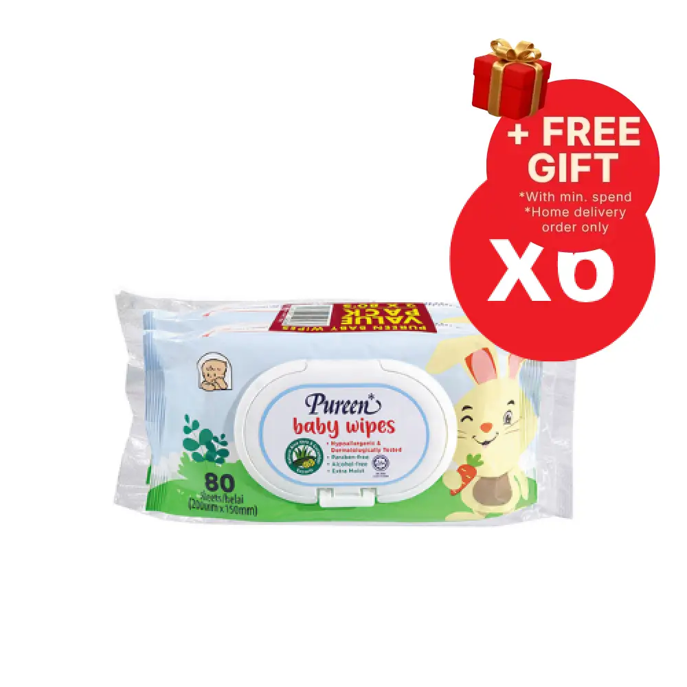PUREEN BABY WIPES (BLUE)(BWC 2080) 80S x 12
