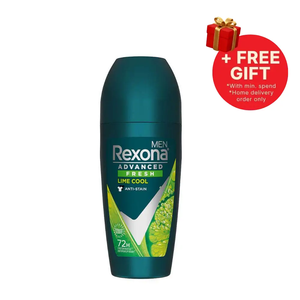 REXONA MEN DEODORANT ROLL ON ADVANCED FRESH LIME COOL 45ML