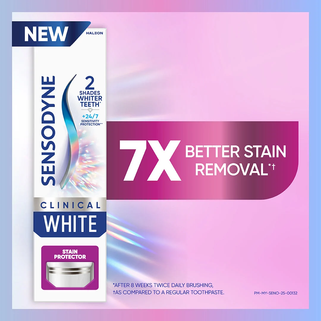 SENSODYNE TOOTHPASTE CLINICAL WHITE STAIN PROTECTOR 100G - Image 2