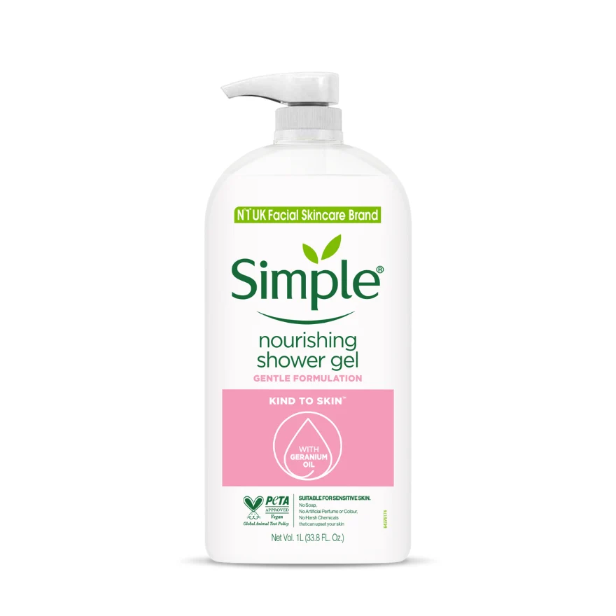 SIMPLE SHOWER GEL KIND TO SKIN NOURISHING 1L