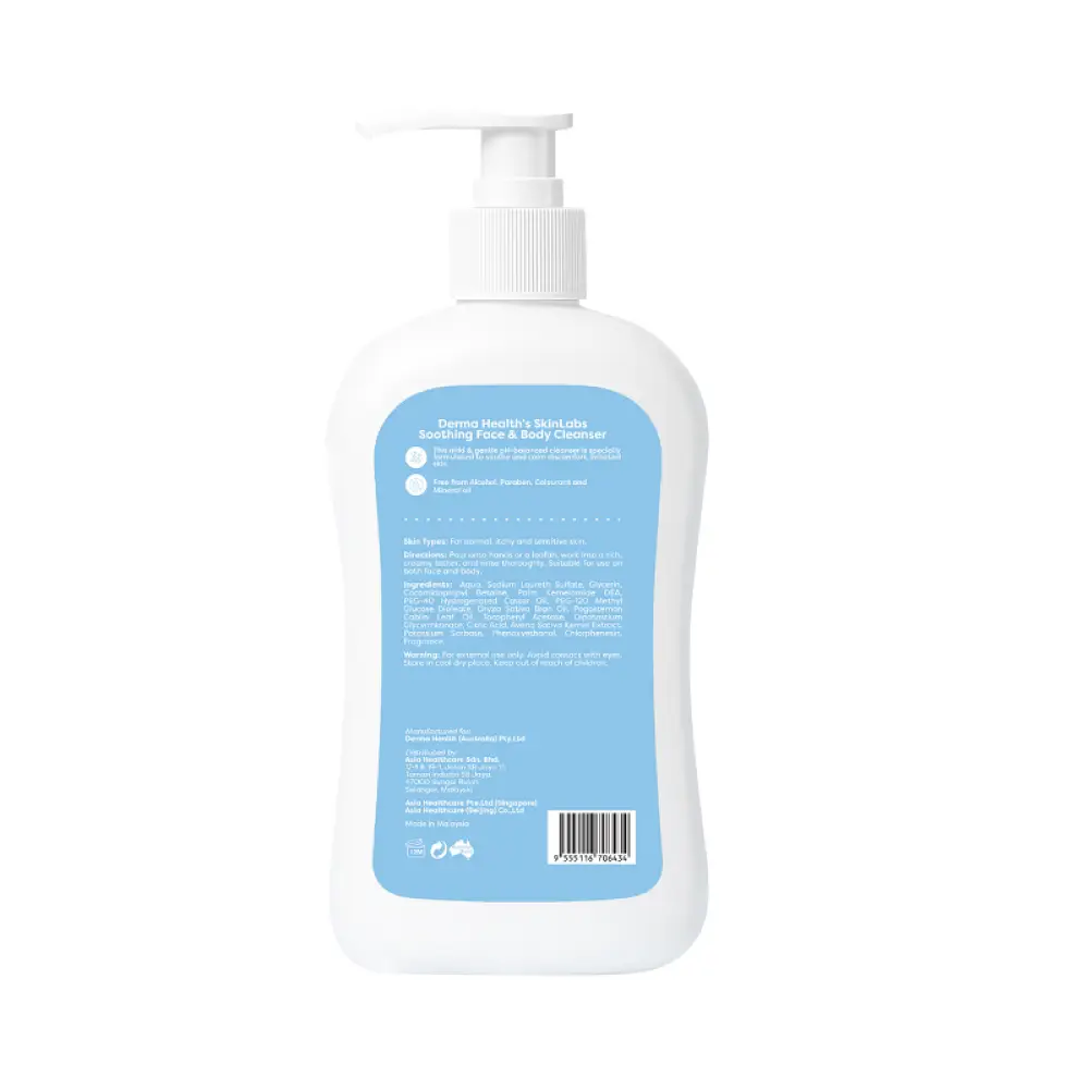 SKINLABS SOOTHING FACE & BODY CLEANSER 1000ML - Image 2
