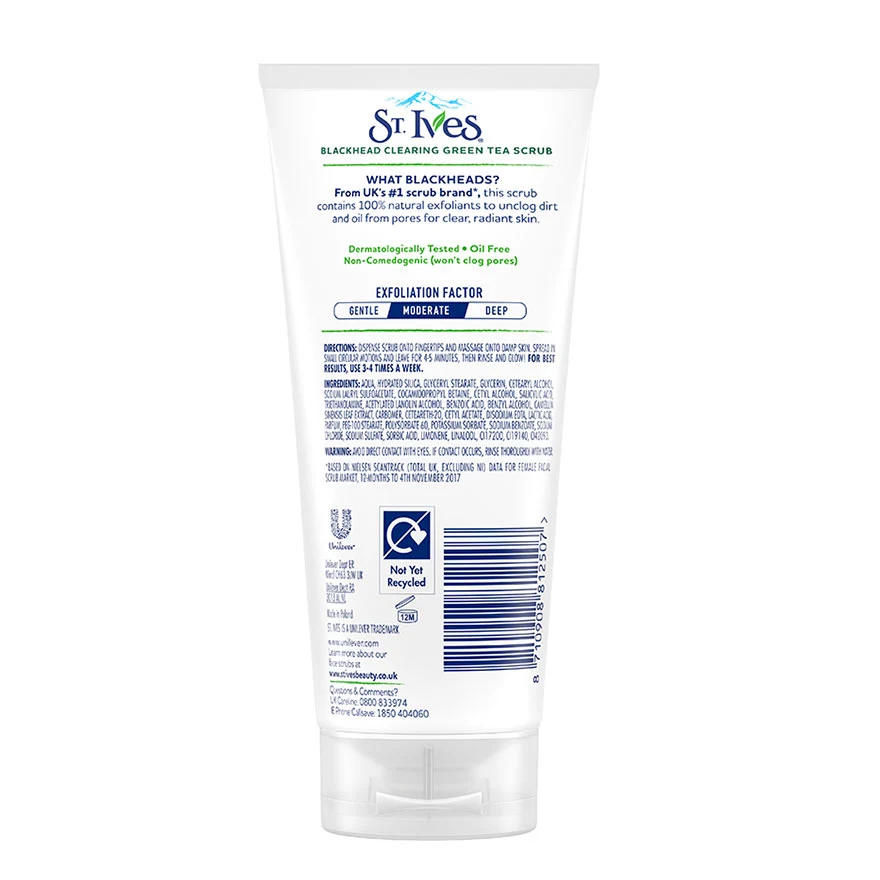 ST IVES BLACKHEAD CLEARING GREEN TEA SCRUB 170G - Image 2