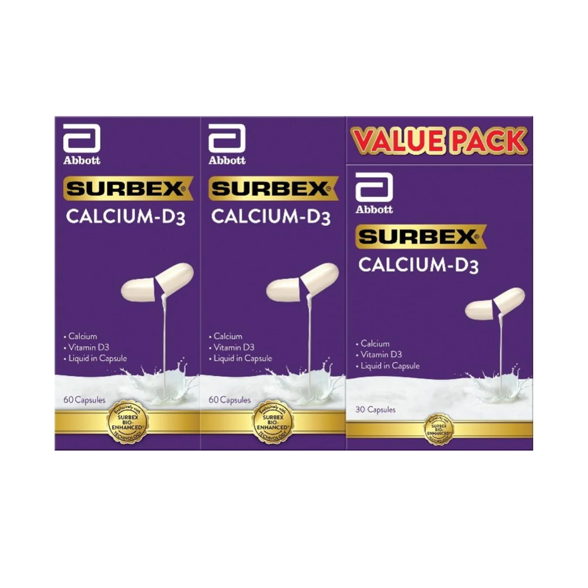 SURBEX CALCIUM-D3 350MG 60SX2+30S - Image 3