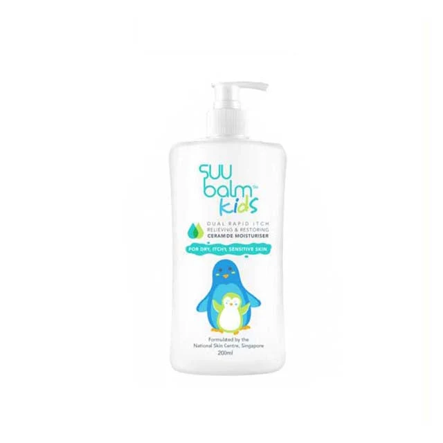SUU BALM KIDS ITCH RELIEVING+RESTORING CERAMIDE MOISTURISER CREAM 200ML