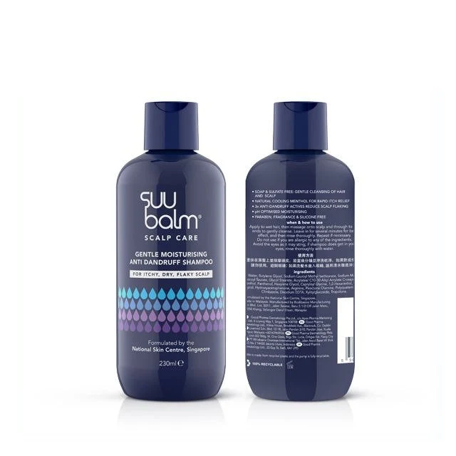 SUU BALM SCALP CARE GENTLE MOISTURISING ANTI DANDRUFF SHAMPOO 230ML