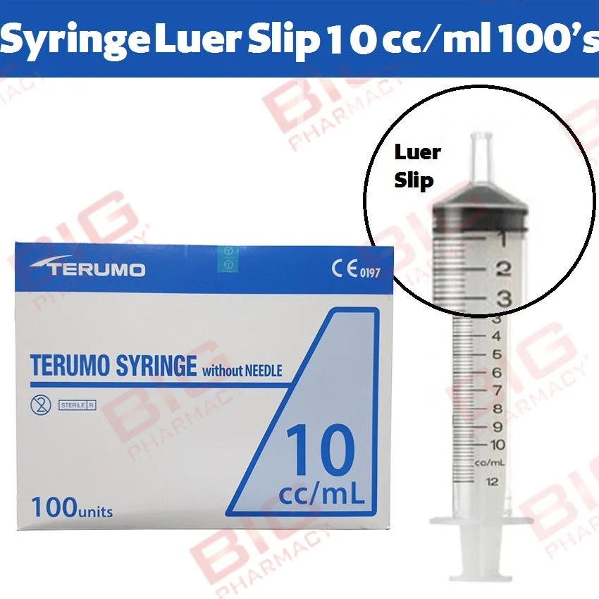 TERUMO SYRINGE WITHOUT NEEDLE 10ML SLIP TIP SS+10S 100S