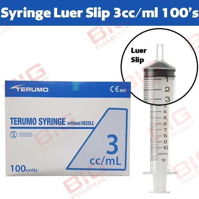 TERUMO SYRINGE WITHOUT NEEDLE 3ML SLIP TIP SS+03S 100S