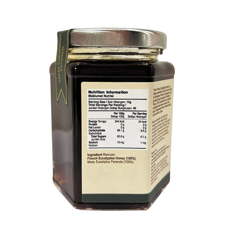 TRESOR FRENCH EUCALYPTUS RAW HONEY 400G - Image 2