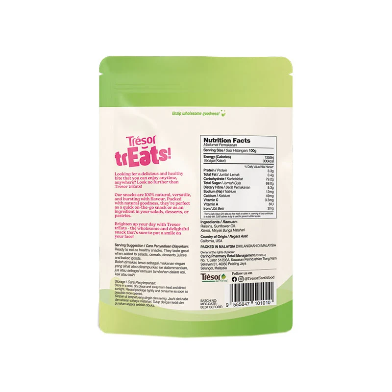 TRESOR TREATS JUMBO GOLDEN RAISIN 180G - Image 2