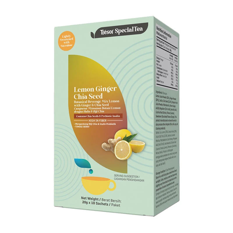 TRESOR SPECIALTEA LEMON GINGER CHIA SEED 20G x 10S - Image 3