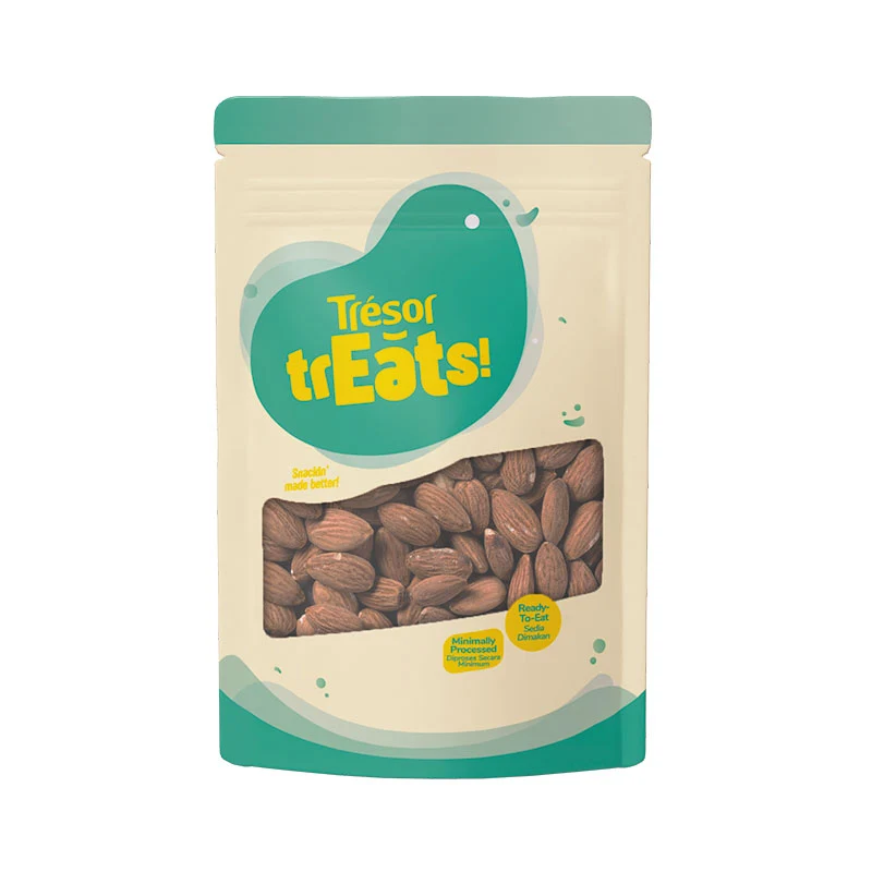 TRESOR TREATS ROASTED & SMOKED BBQ ALMONDS 150G