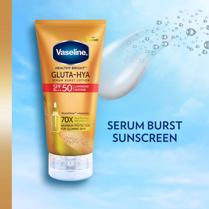 VASELINE GLUTA-HYA SERUM BURST LOTION SPF50 50ML - Image 7