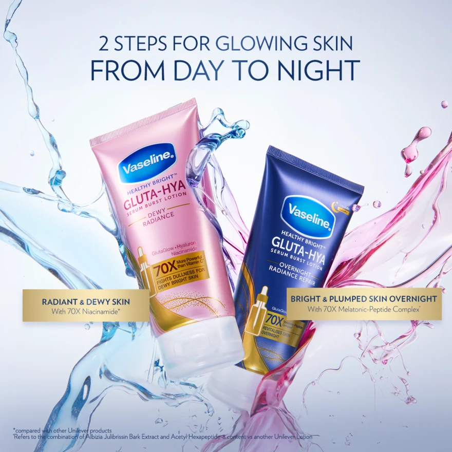 VASELINE HEALTHY BRIGHT GLUTA-HYA DEWY RADIANCE SERUM B/LOTION 300ML - Image 10