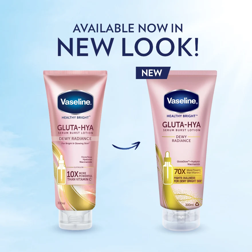 VASELINE HEALTHY BRIGHT GLUTA-HYA DEWY RADIANCE SERUM B/LOTION 300ML - Image 11