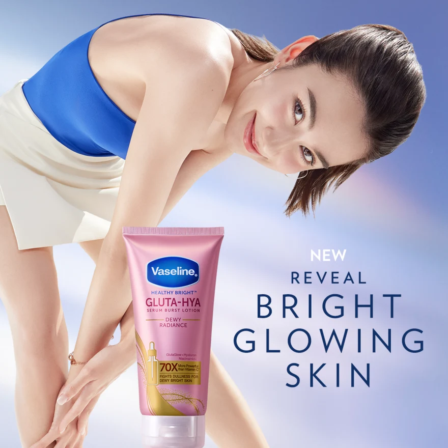 VASELINE HEALTHY BRIGHT GLUTA-HYA DEWY RADIANCE SERUM B/LOTION 300ML - Image 4