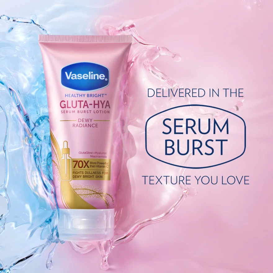 VASELINE HEALTHY BRIGHT GLUTA-HYA DEWY RADIANCE SERUM B/LOTION 300ML - Image 6