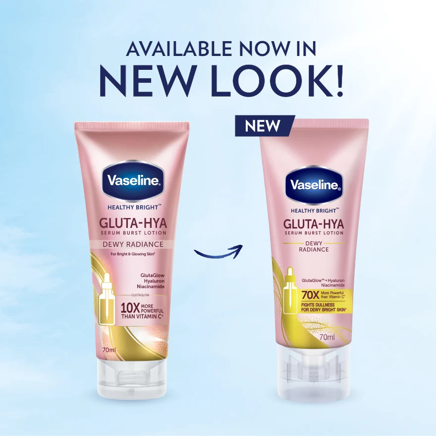 VASELINE HEALTHY BRIGHT GLUTA-HYA DEWY RADIANCE SERUM B/LOTION 70ML - Image 11