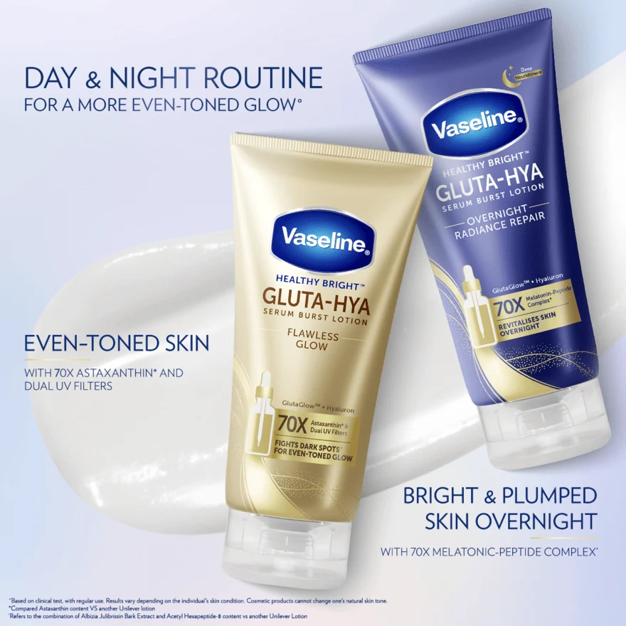 VASELINE HEALTHY BRIGHT GLUTA-HYA FLAWLESS BRIGHT SERUM B/LOTION 300ML - Image 11