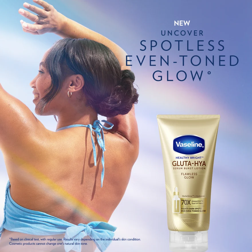 VASELINE HEALTHY BRIGHT GLUTA-HYA FLAWLESS BRIGHT SERUM B/LOTION 300ML - Image 4