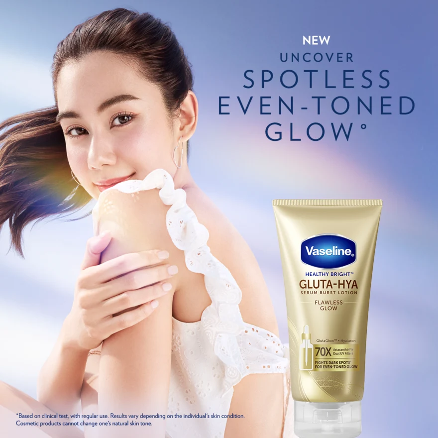 VASELINE HEALTHY BRIGHT GLUTA-HYA FLAWLESS BRIGHT SERUM B/LOTION 300ML - Image 5