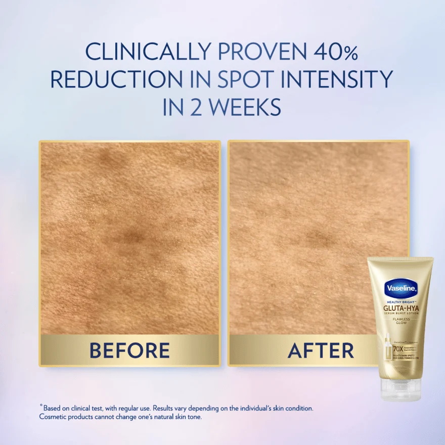 VASELINE HEALTHY BRIGHT GLUTA-HYA FLAWLESS BRIGHT SERUM B/LOTION 300ML - Image 8