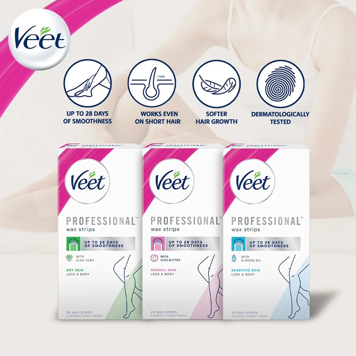 VEET COLD WAX STRIPS NORMAL SKIN 20S - Image 2