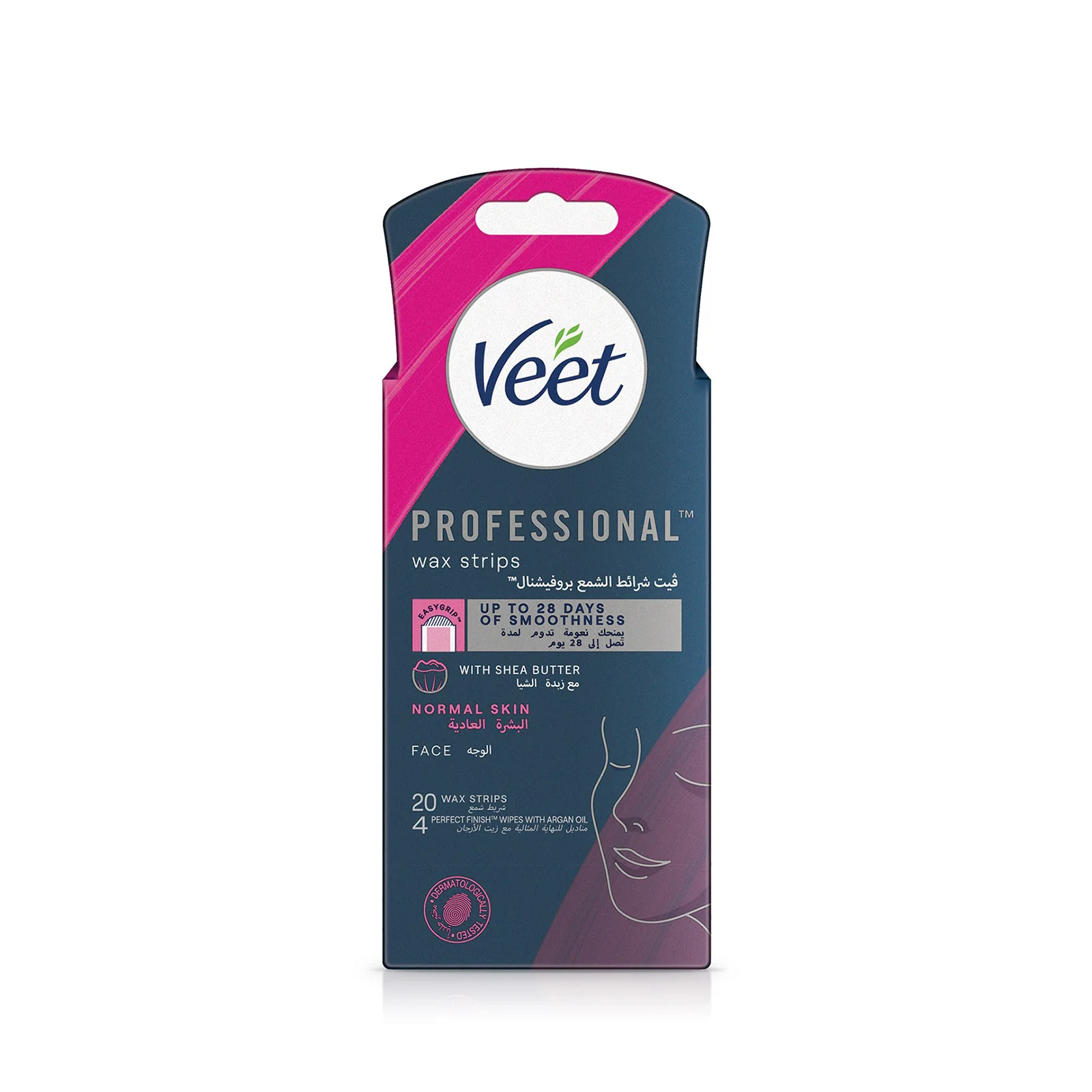 VEET FACIAL WAX STRIPS 20S